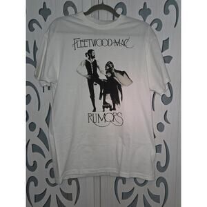Fleetwood Mac Rumours Rock Band  Graphic T Shirt White Album Tee  Medium NWOT